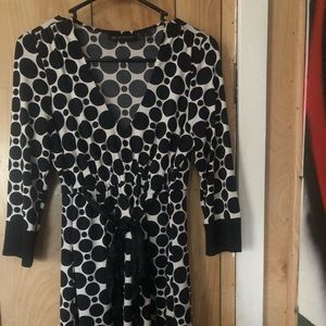 Authentic beautiful dotted half sleeve black dress